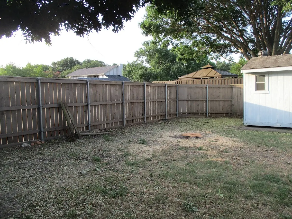 Cleared yard after professional tree removal in Huntingdon